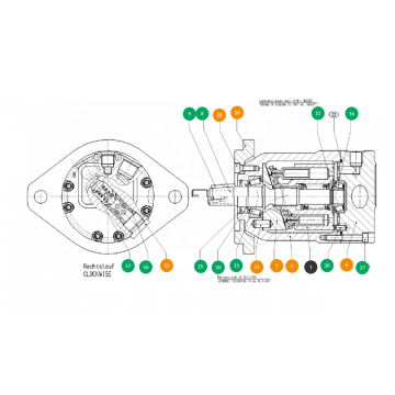 Rexroth A10FM A10FM14 A10FM18 A10FM21 A10FM23 Serie Axialkolben-Hydraulikmotor A10FM14-52R-VCC66N002